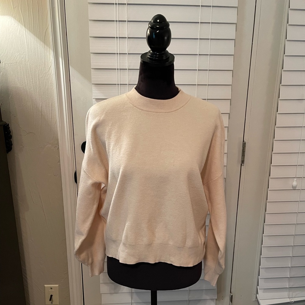 Mango Blush Mock Turtleneck Sweater